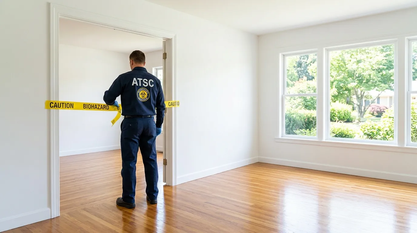 Certified biohazard cleanup crew performing Decomposition Cleanup in Schaumburg